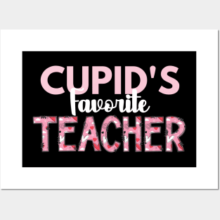 Teacher Valentine's "Cupid's Favorite Teacher" Heart Letters Posters and Art